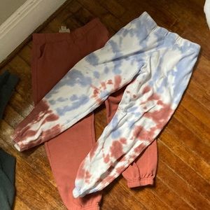 Two girls sweatpants
